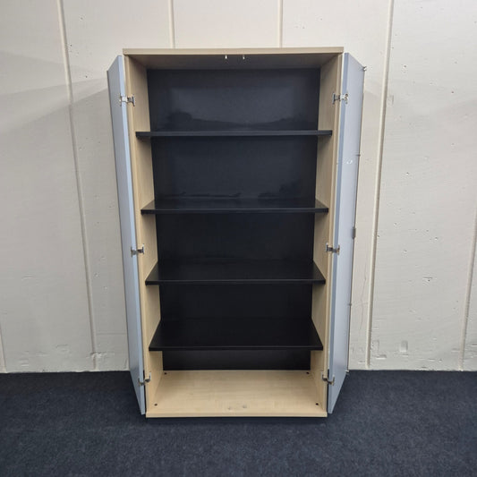 Aktenschrank / OKA / ahorn silber / 100 cm / 5 Ordnerhöhen