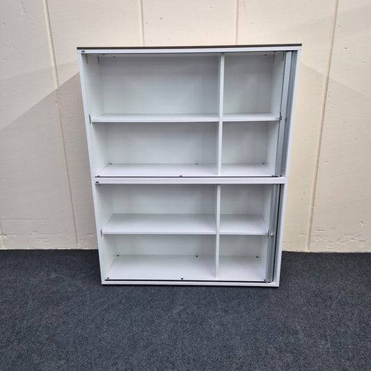 Aufsatz-Sideboard / VS Büromöbel / weiß / 120 cm / 4 Ordnerhöhen