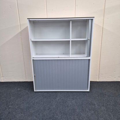 Aufsatz-Sideboard / VS Büromöbel / weiß / 120 cm / 4 Ordnerhöhen