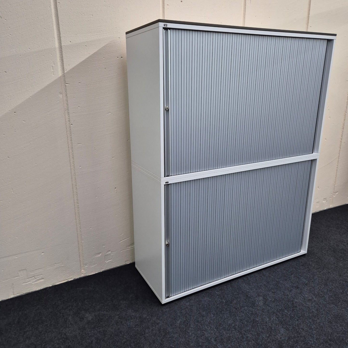 Aufsatz-Sideboard / VS Büromöbel / weiß / 120 cm / 4 Ordnerhöhen