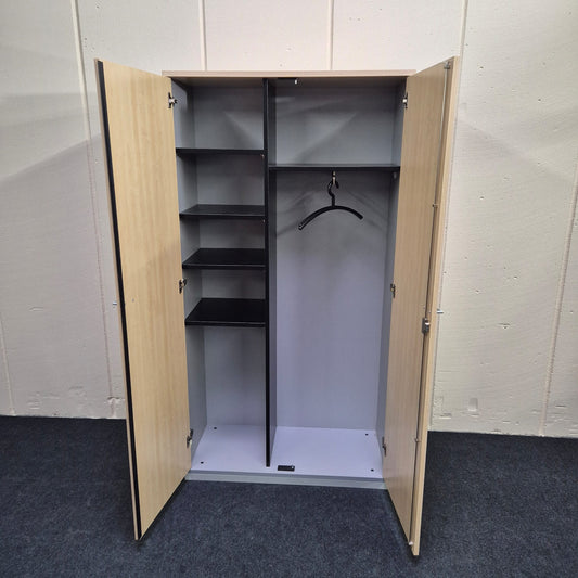 Aktenschrank / OKA / ahorn / 100 cm / 5 Ordnerhöhen + Garderobe