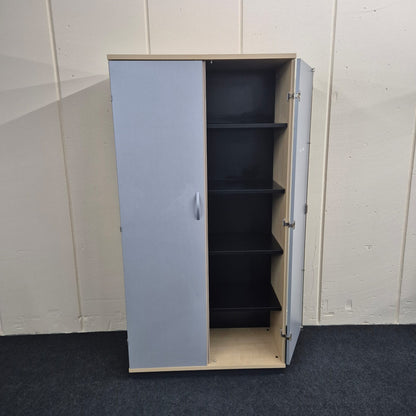 Aktenschrank / OKA / ahorn silber / 100 cm / 5 Ordnerhöhen