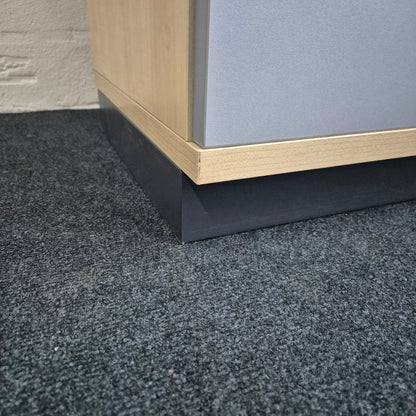 Aktenschrank / OKA / ahorn silber / 100 cm / 5 Ordnerhöhen